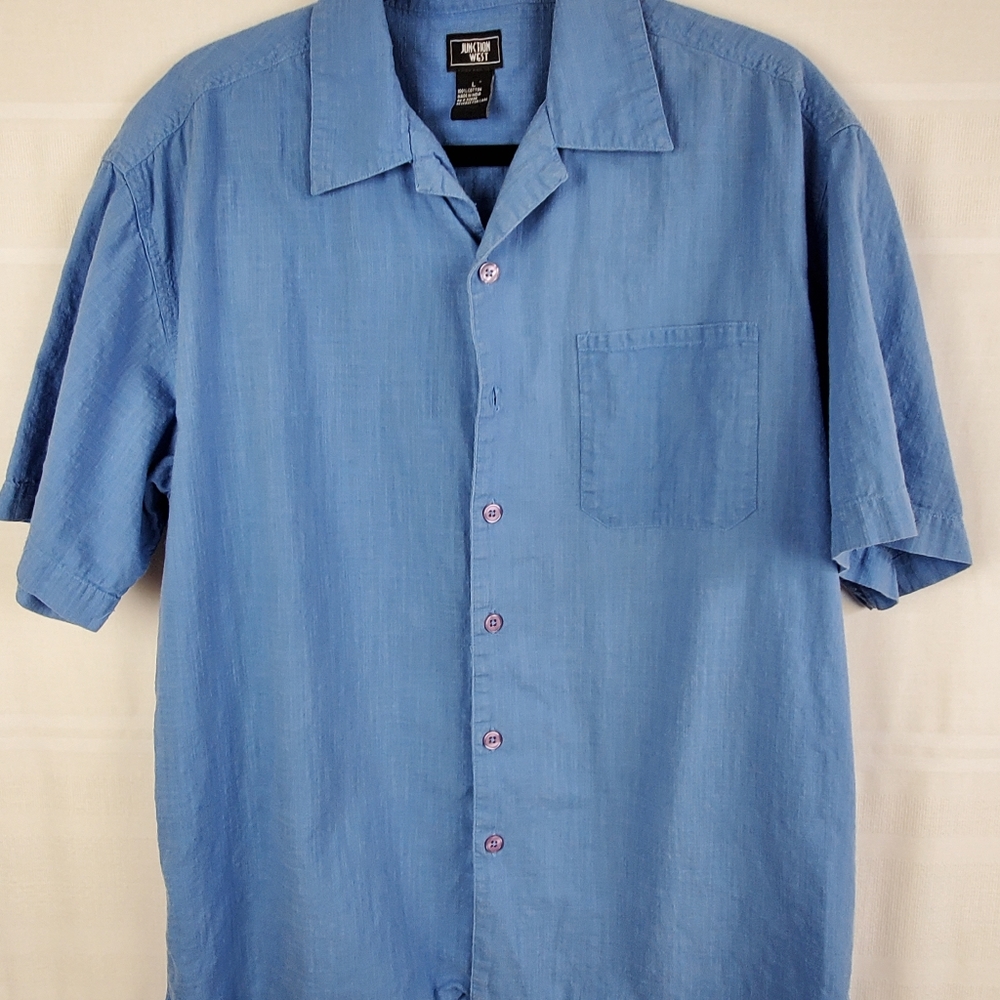 Junction West cotton short sleeve button up shirt